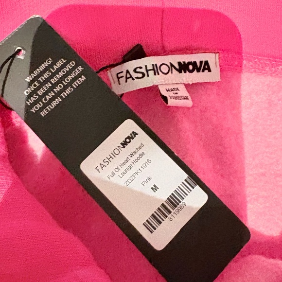 FASHIONNOVA Full of Hearted Washed Lounge Hoodie - Picture 3 of 3